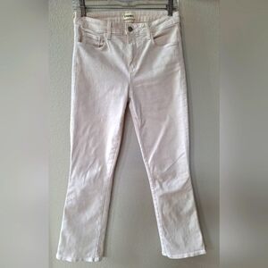 L'AGENCE Tati High Waist Crop Cream Stretchy Pants Womens Size 26